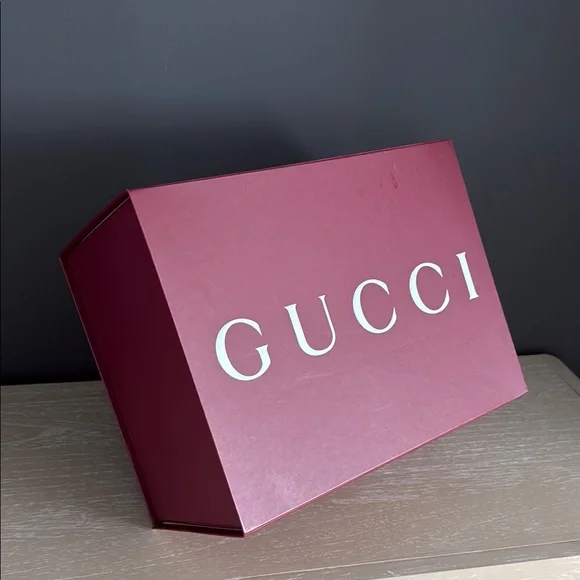Gucci Burgundy Gift Box Authentic Gucci Burgundy Empty Gift Storage Box 11.2”x7”x4  main image 3